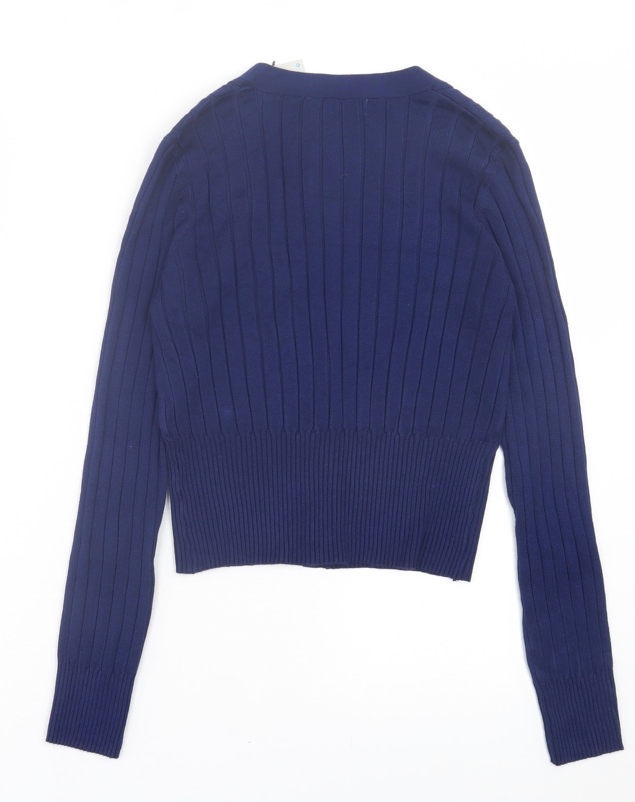 Primark Womens Blue V-Neck Viscose Cardigan Jumper Size S
