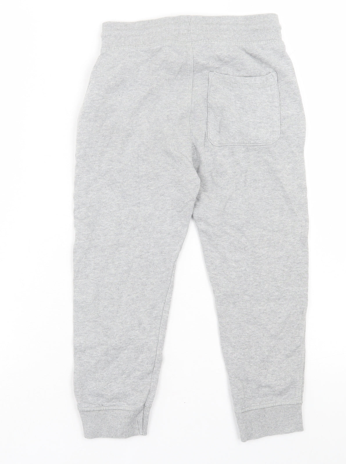 F&F Boys Grey Cotton Jogger Trousers Size 5-6 Years Regular Drawstring - NYC