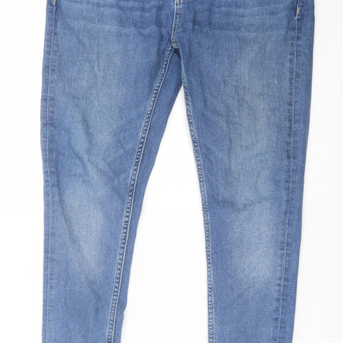 ASOS Mens Blue Cotton Skinny Jeans Size 32 in L32 in Regular Button