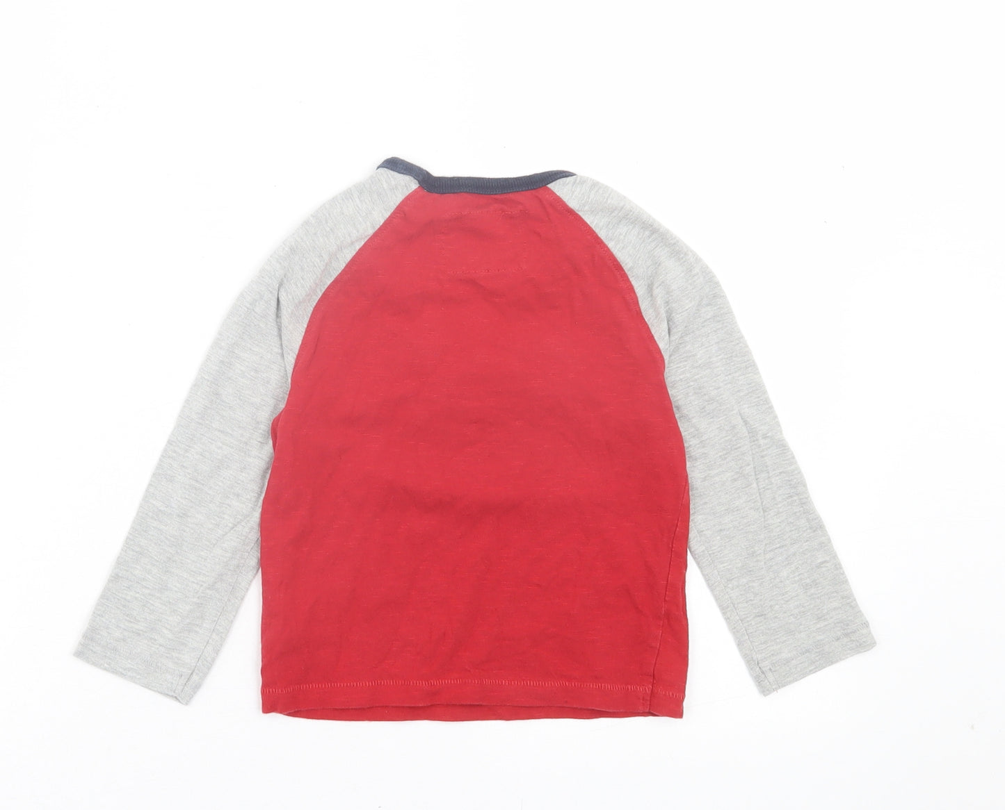 NEXT Boys Red Cotton Basic Casual Size 2-3 Years Crew Neck Pullover - Mail