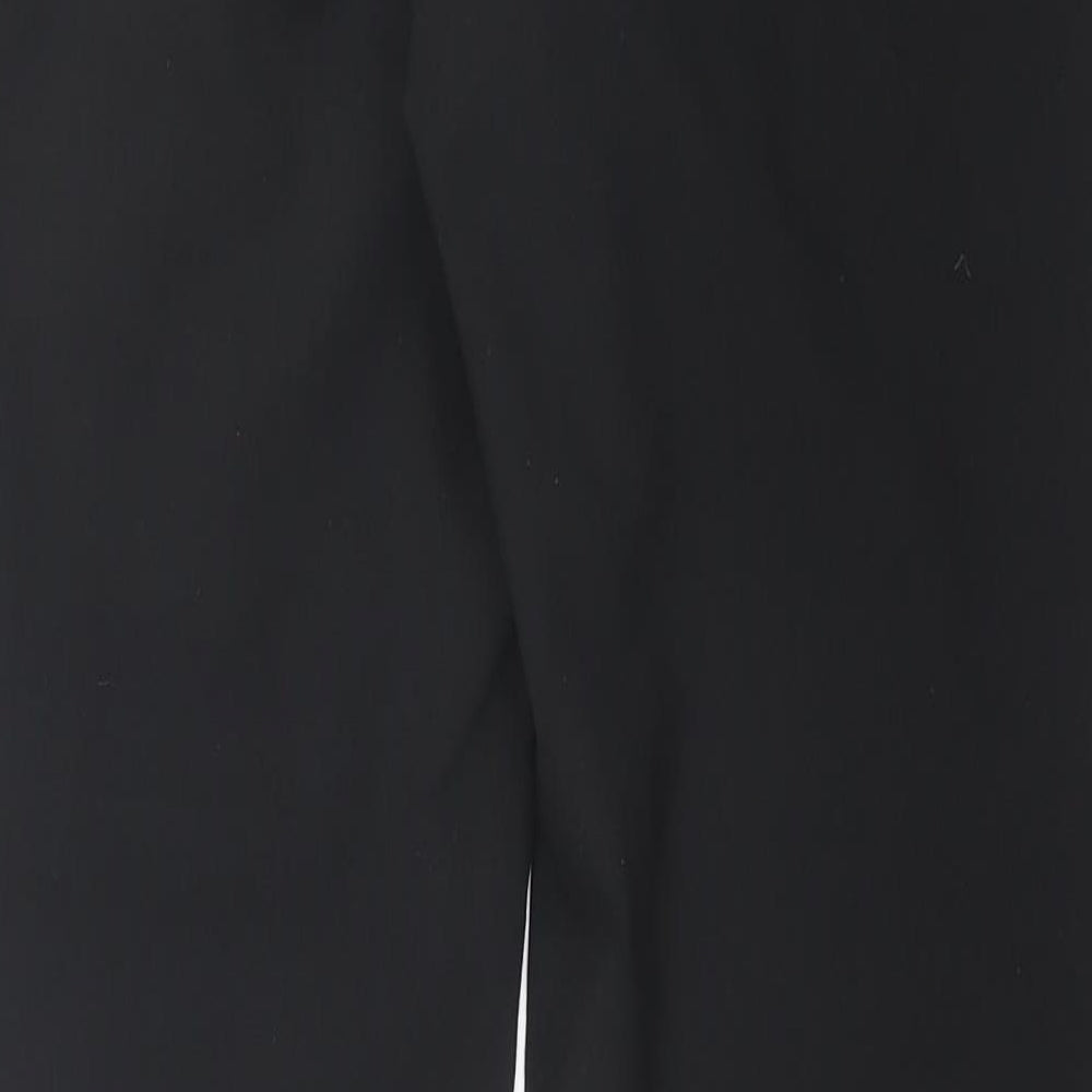 Burton Mens Black Wool Trousers Size 32 in L31 in Regular Button