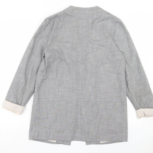 Topshop Womens Grey Jacket Blazer Size 10 - PullOver