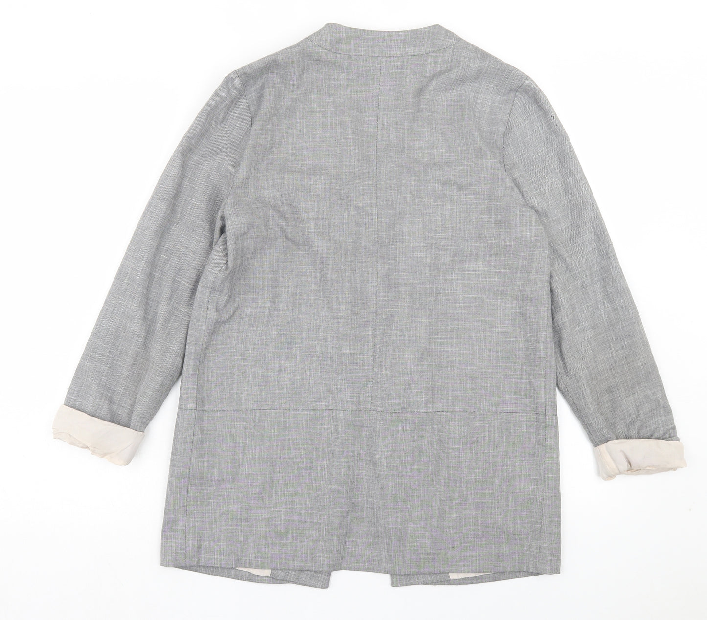 Topshop Womens Grey Jacket Blazer Size 10 - PullOver
