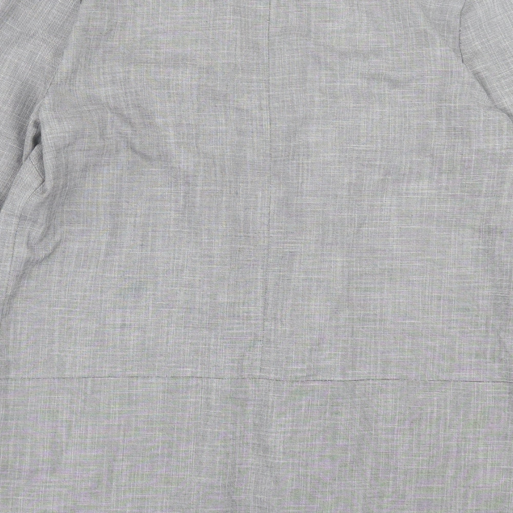 Topshop Womens Grey Jacket Blazer Size 10 - PullOver