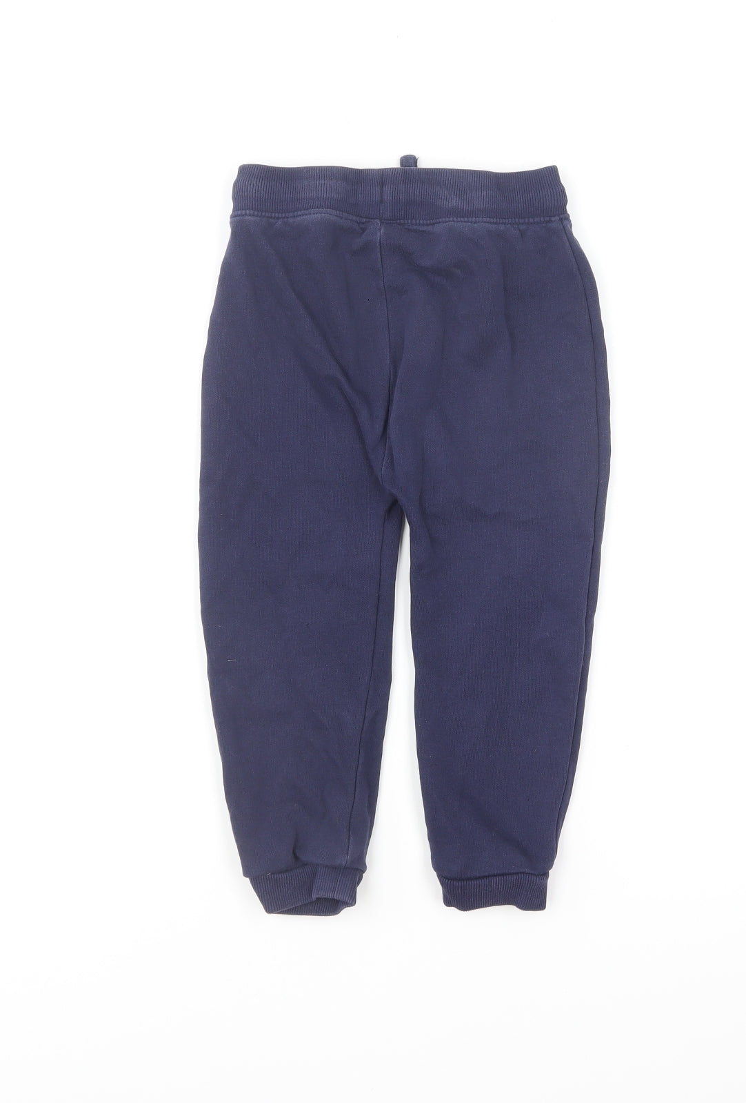 Dunnes Stores Boys Blue Cotton Jogger Trousers Size 3-4 Years Regular Drawstring - Dinosaur
