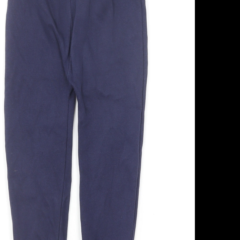 Dunnes Stores Boys Blue Cotton Jogger Trousers Size 3-4 Years Regular Drawstring - Dinosaur