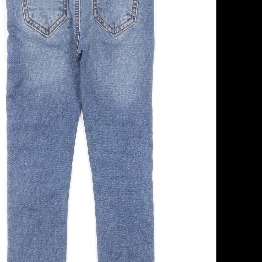 NEXT Boys Blue Cotton Straight Jeans Size 4 Years Regular Drawstring