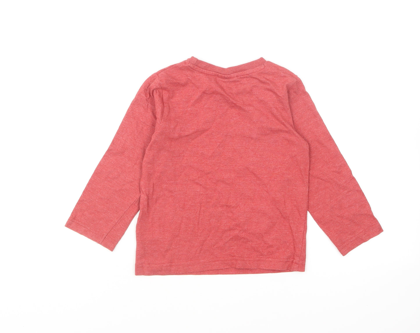 Marvel Boys Red Cotton Basic T-Shirt Size 3-4 Years Round Neck Pullover - Marvel