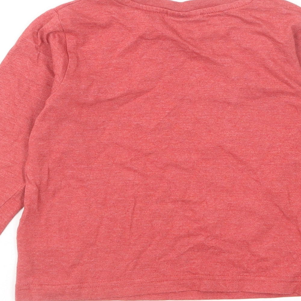 Marvel Boys Red Cotton Basic T-Shirt Size 3-4 Years Round Neck Pullover - Marvel