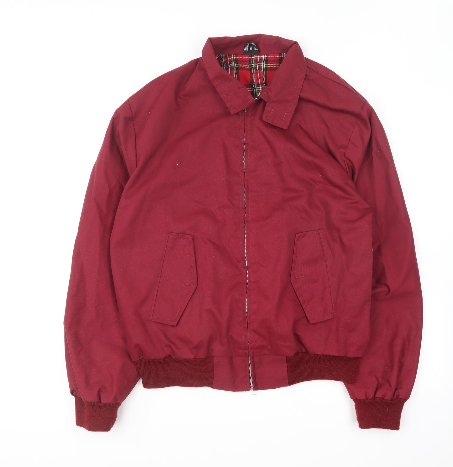 Preworn Mens Red Bomber Jacket Jacket Size M Zip