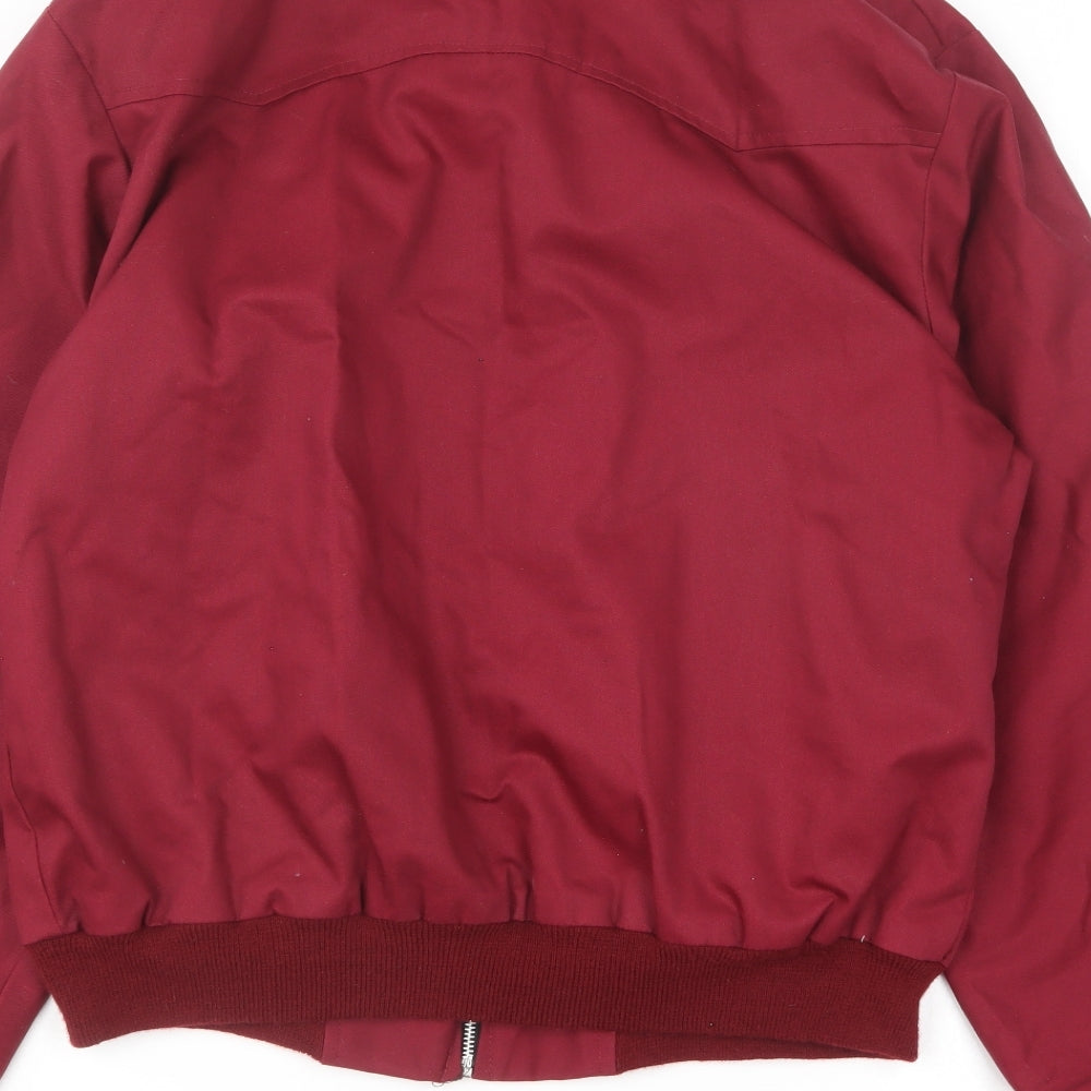 Preworn Mens Red Bomber Jacket Jacket Size M Zip