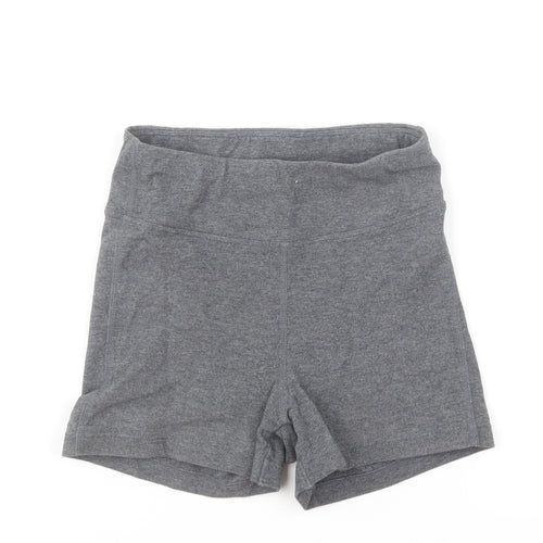 ASOS Womens Grey Cotton Compression Shorts Size 8 L5 in Regular Pull On