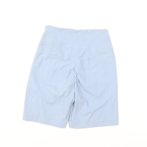 Gymshark Womens Blue Nylon Compression Shorts Size XS L6 in Regular