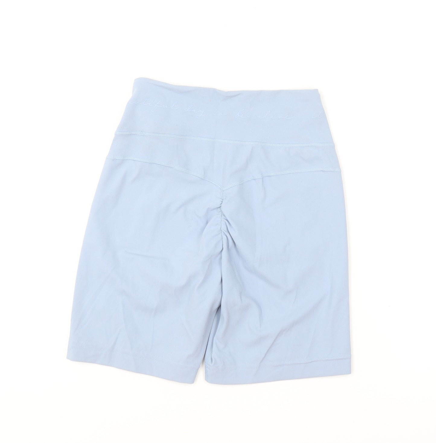 Gymshark Womens Blue Nylon Compression Shorts Size XS L6 in Regular