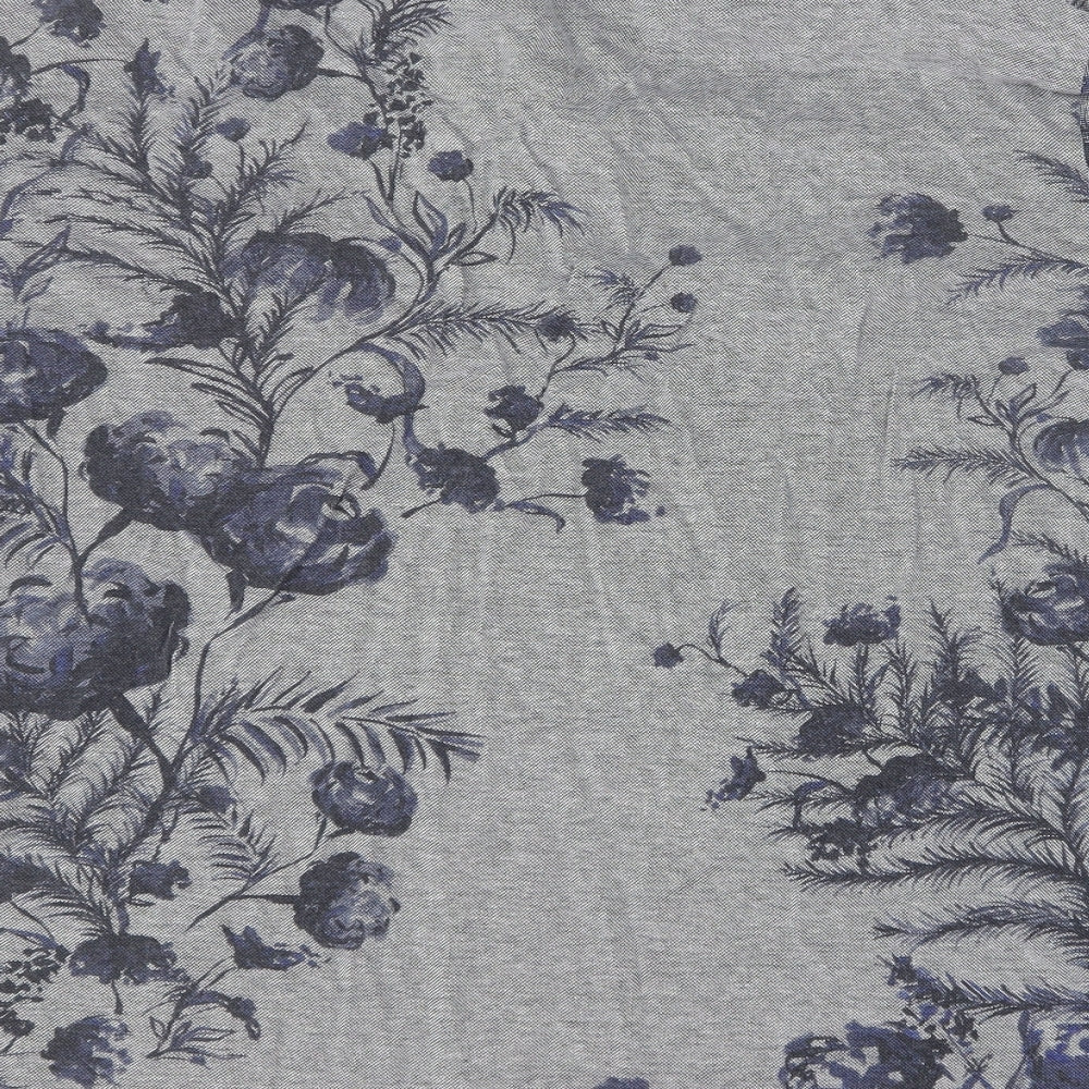 NEXT Mens Blue Floral Cotton Polo Size XL Collared Pullover