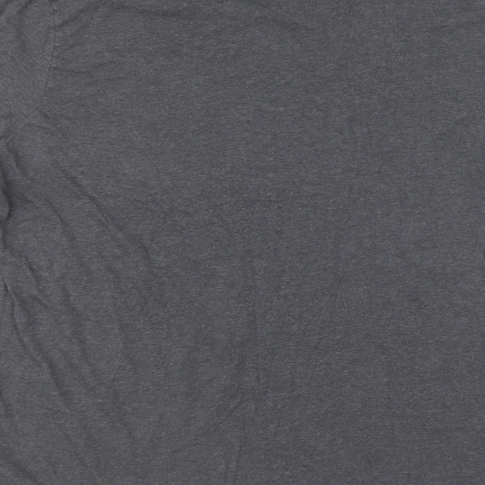 HUGO BOSS Mens Grey Cotton T-Shirt Size XL Round Neck