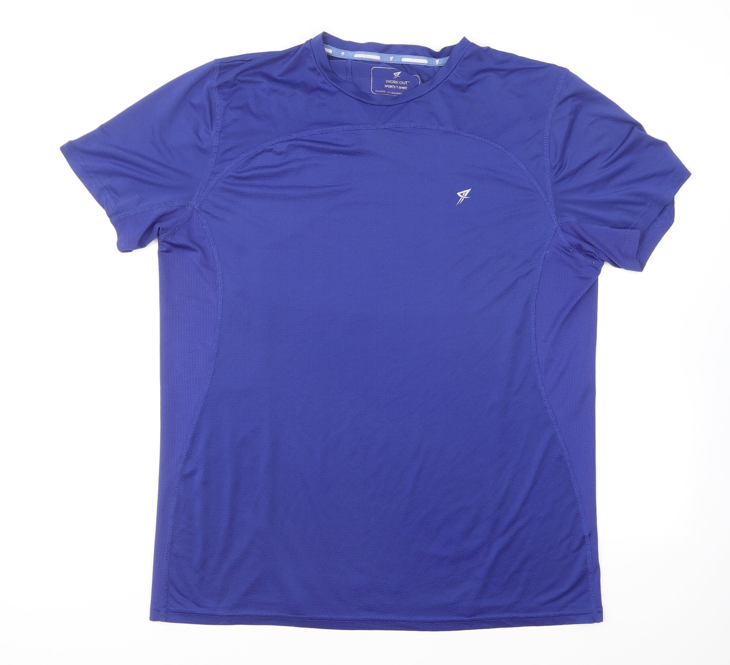Primark Mens Blue Polyester Basic T-Shirt Size XL Round Neck Pullover