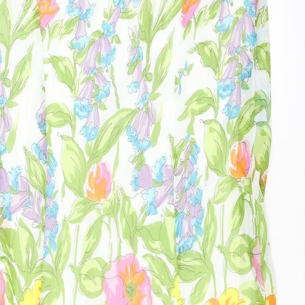 Signiture Womens Multicoloured Floral Polyester Shift Size L Round Neck Pullover