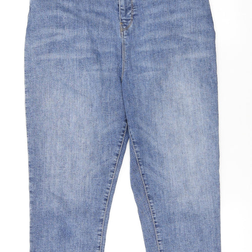 Mauvette Womens Blue Cotton Skinny Jeans Size 34 in L32 in Regular Button