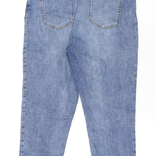 Mauvette Womens Blue Cotton Skinny Jeans Size 34 in L32 in Regular Button