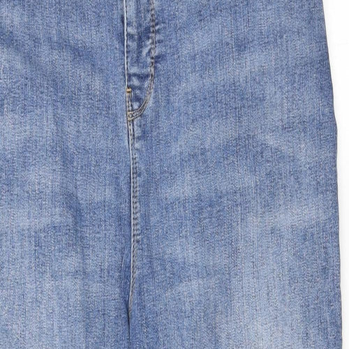 Mauvette Womens Blue Cotton Skinny Jeans Size 34 in L32 in Regular Button