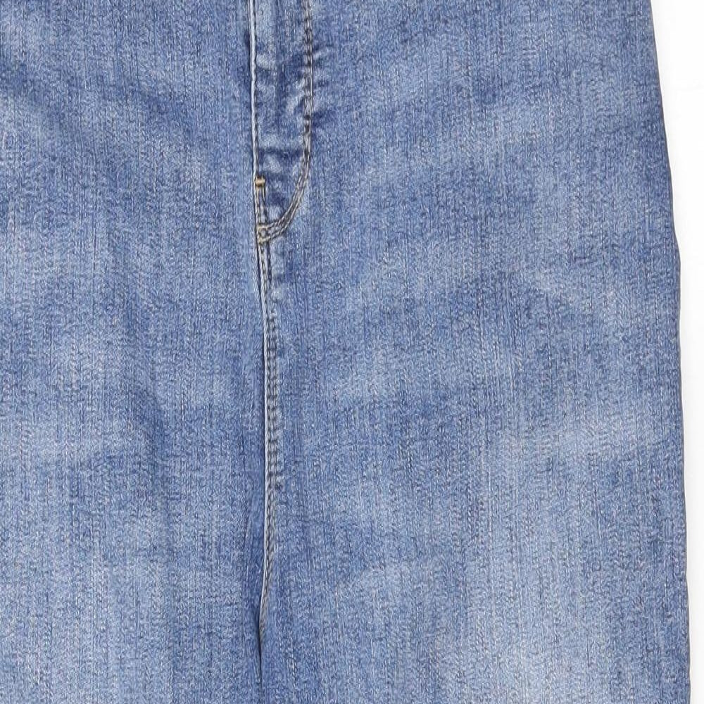 Mauvette Womens Blue Cotton Skinny Jeans Size 34 in L32 in Regular Button