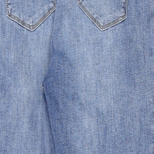 Mauvette Womens Blue Cotton Skinny Jeans Size 34 in L32 in Regular Button