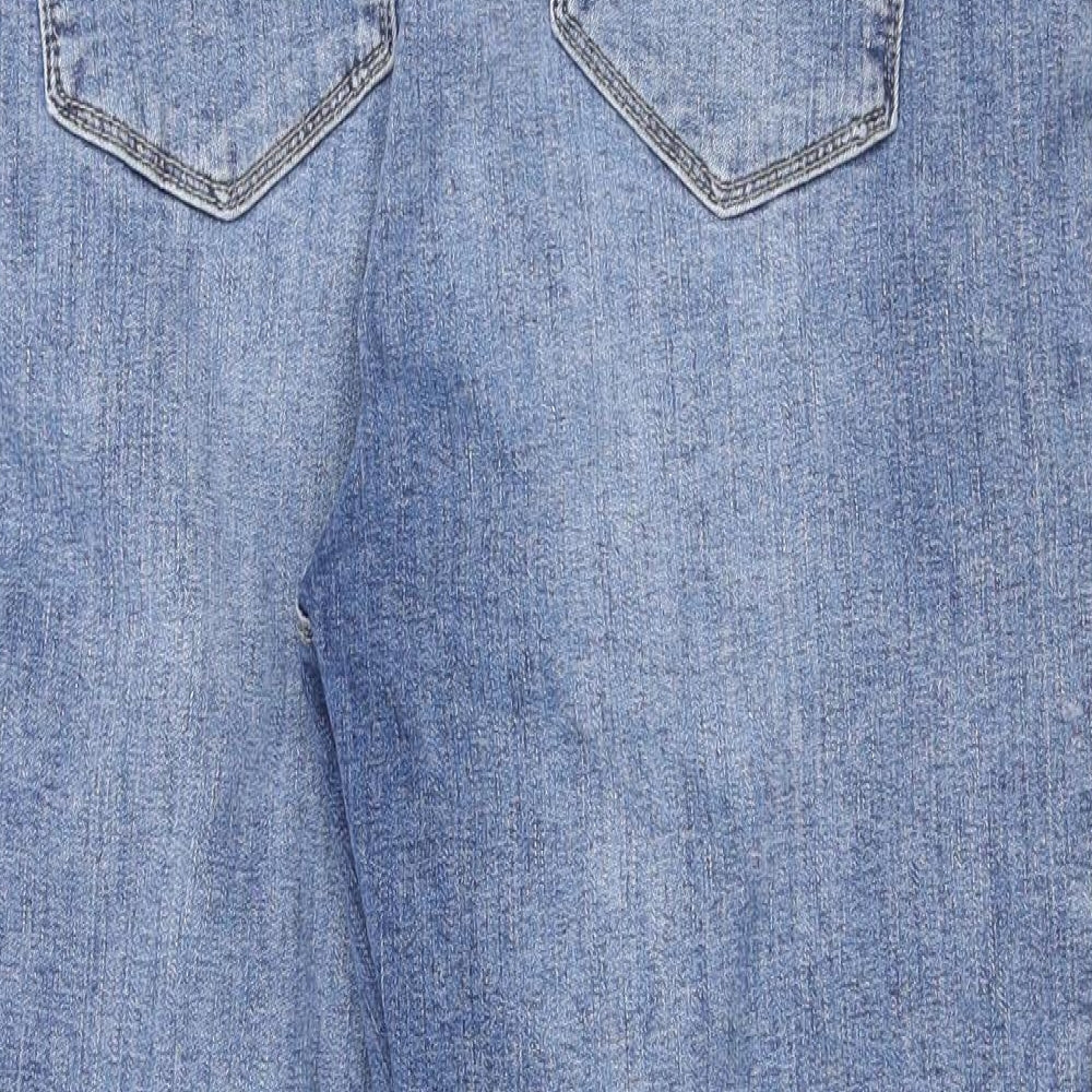 Mauvette Womens Blue Cotton Skinny Jeans Size 34 in L32 in Regular Button