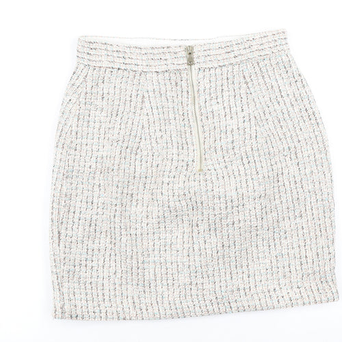 Topshop Womens Multicoloured Cotton Mini Skirt Size 8 Zip