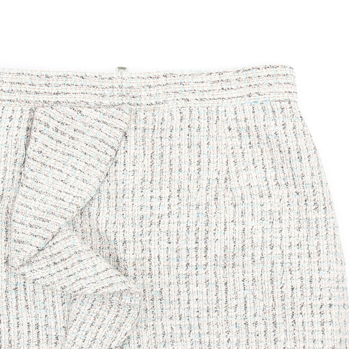 Topshop Womens Multicoloured Cotton Mini Skirt Size 8 Zip
