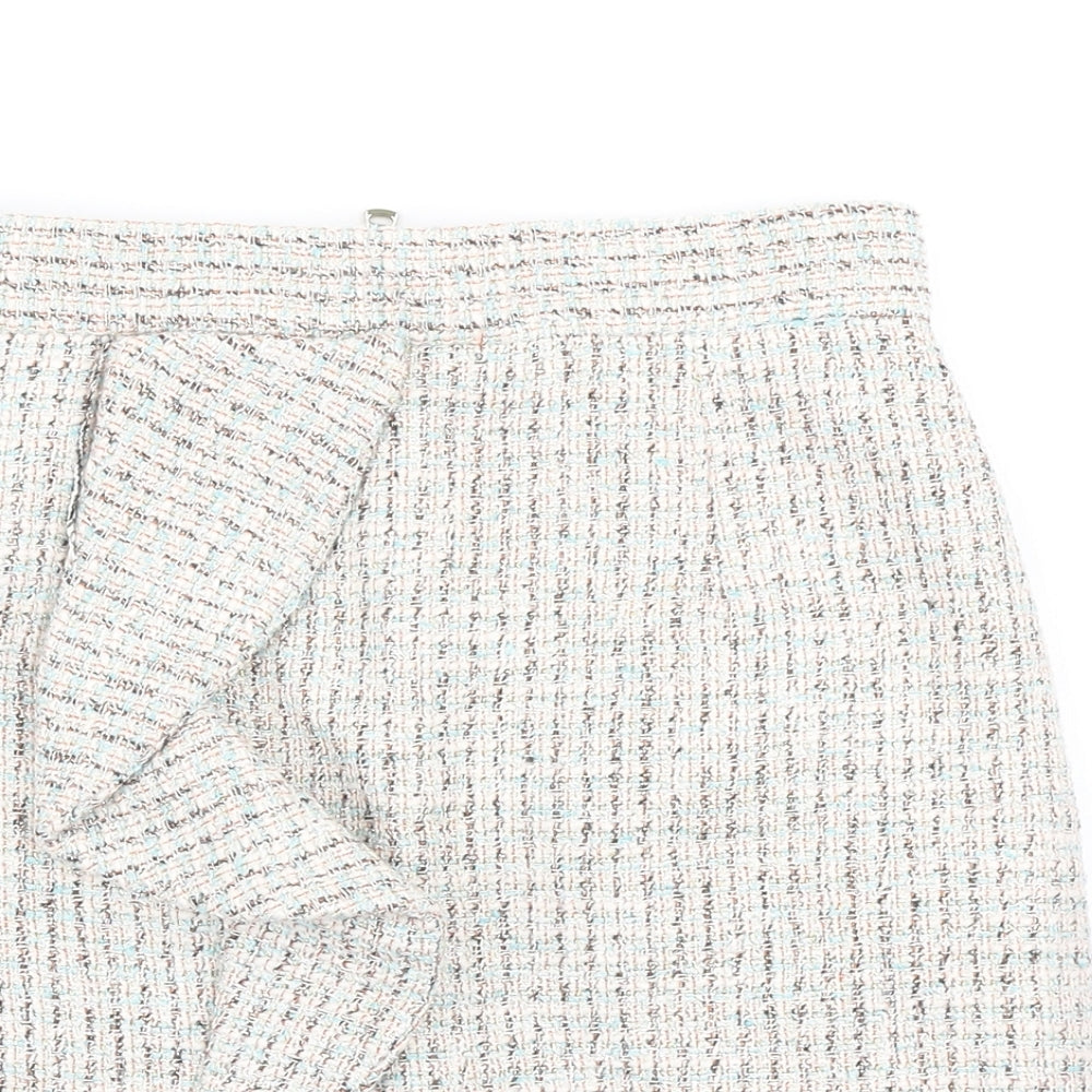 Topshop Womens Multicoloured Cotton Mini Skirt Size 8 Zip