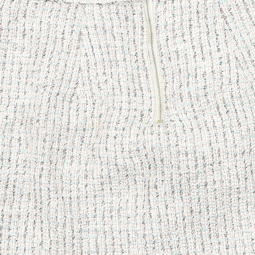 Topshop Womens Multicoloured Cotton Mini Skirt Size 8 Zip
