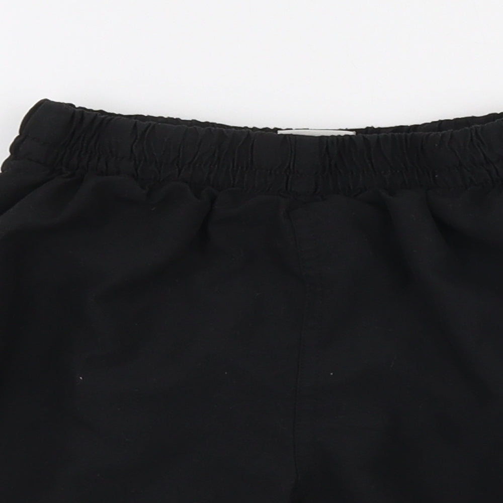 Nike Boys Black Polyester Sweat Shorts Size 11 Years Regular Drawstring - Logo