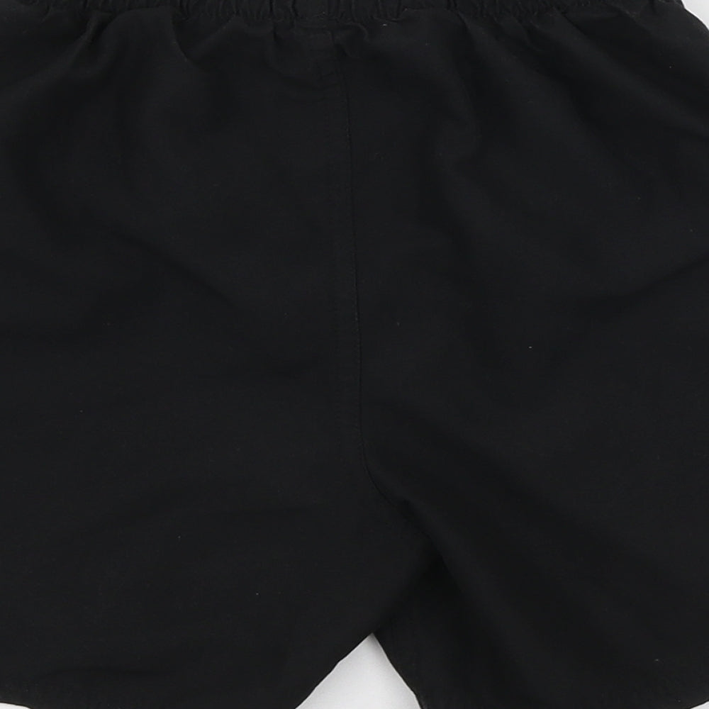 Nike Boys Black Polyester Sweat Shorts Size 11 Years Regular Drawstring - Logo