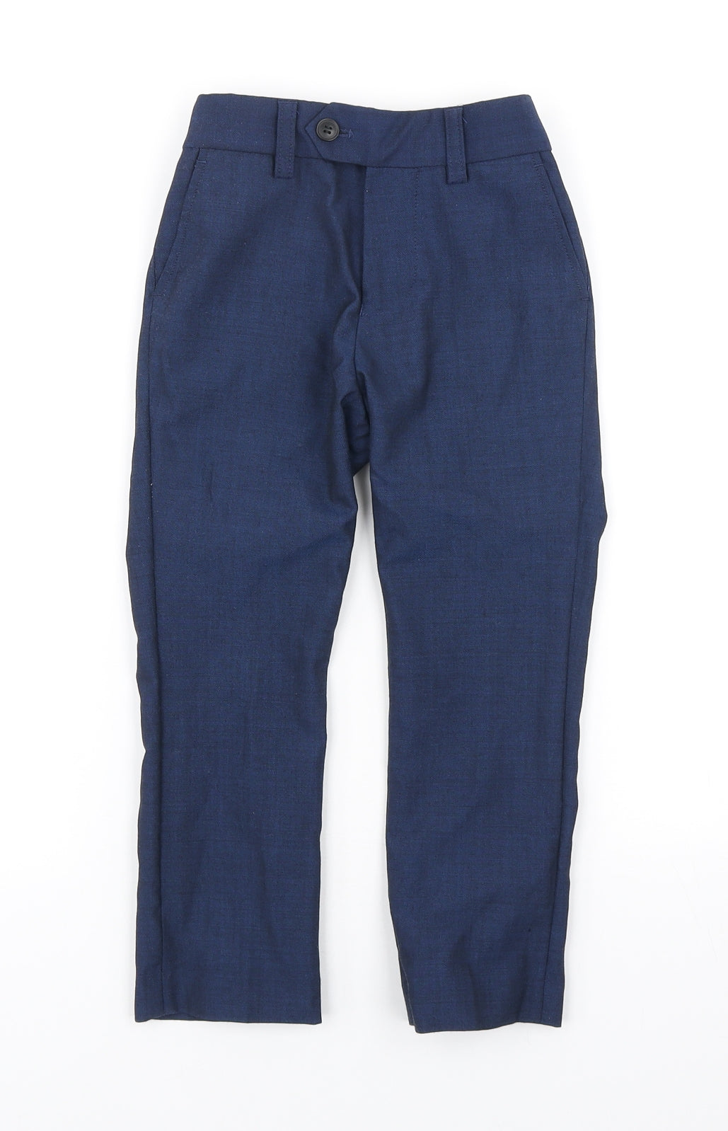 NEXT Boys Blue Cotton Dress Pants Trousers Size 5 Years Regular Button
