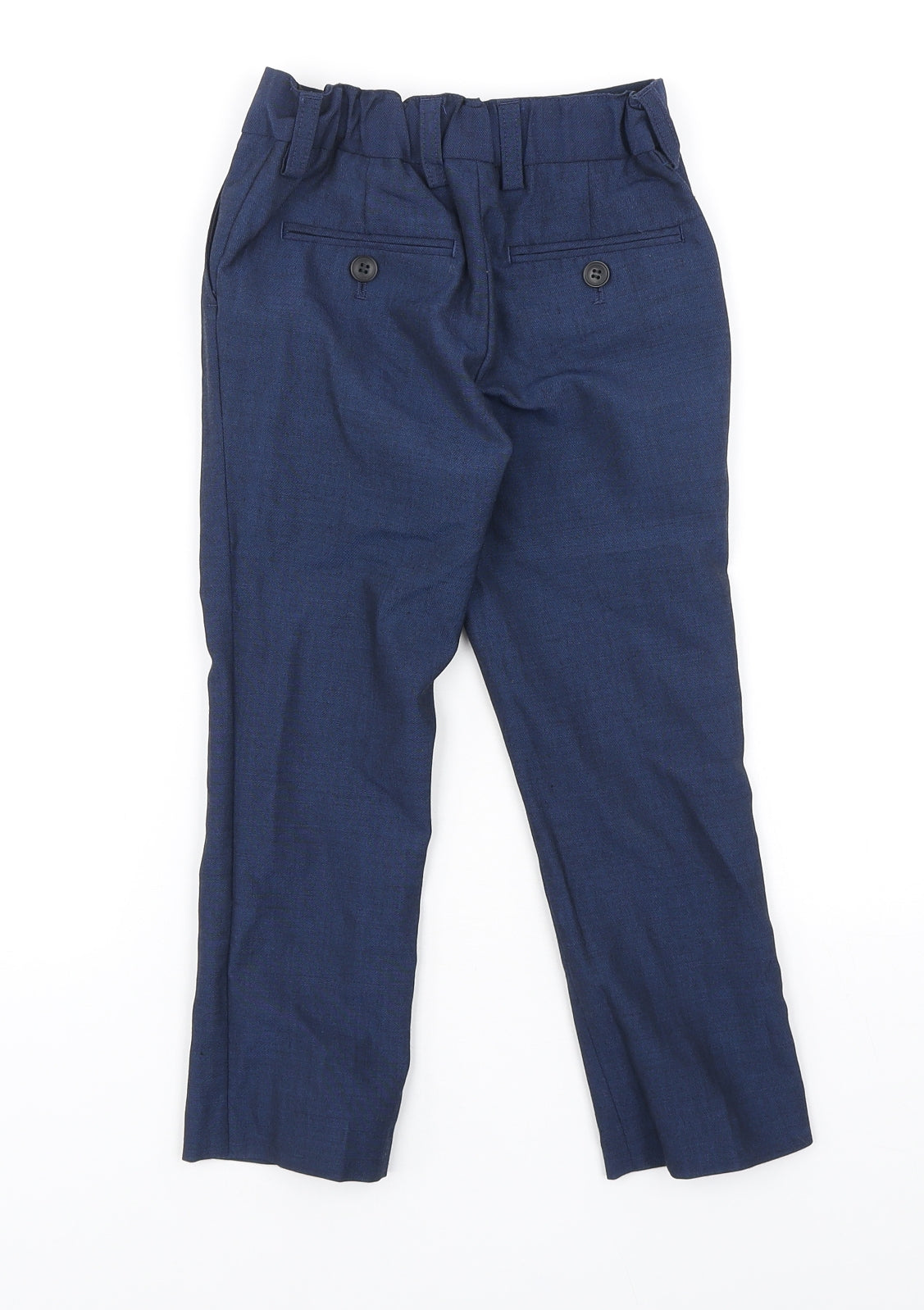 NEXT Boys Blue Cotton Dress Pants Trousers Size 5 Years Regular Button