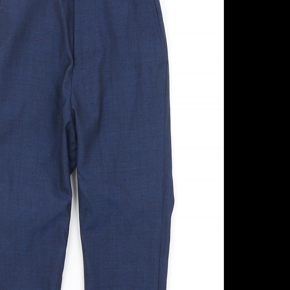 NEXT Boys Blue Cotton Dress Pants Trousers Size 5 Years Regular Button
