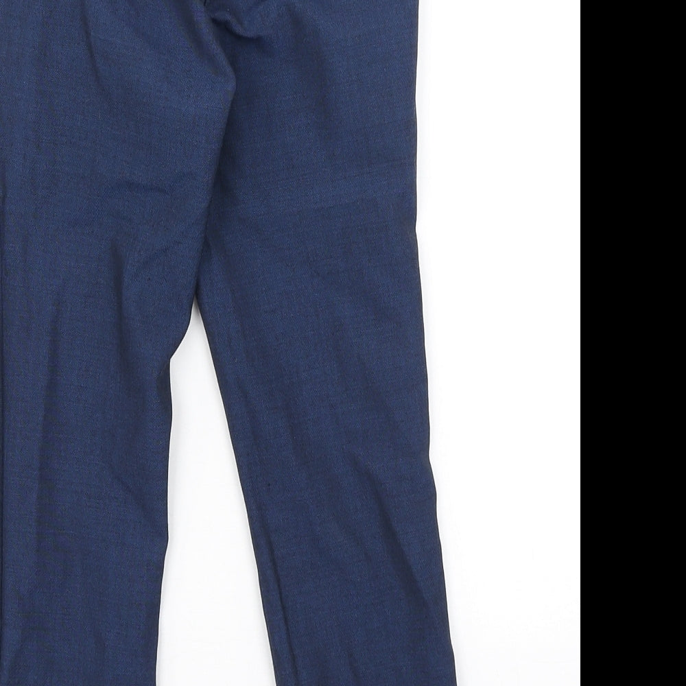 NEXT Boys Blue Cotton Dress Pants Trousers Size 5 Years Regular Button