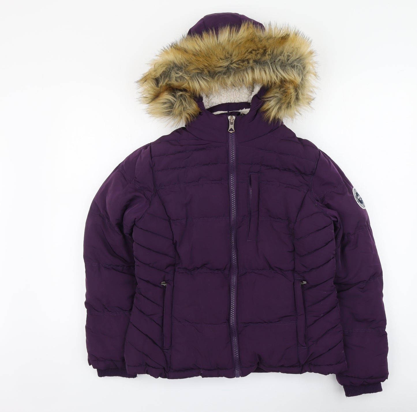 SoulCal&Co Girls Purple Jacket Size 13 Years Zip