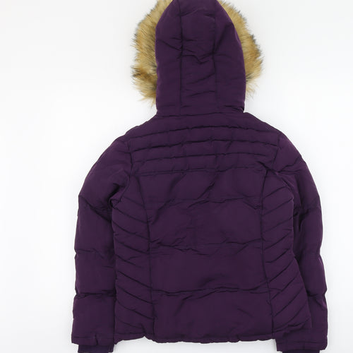 SoulCal&Co Girls Purple Jacket Size 13 Years Zip