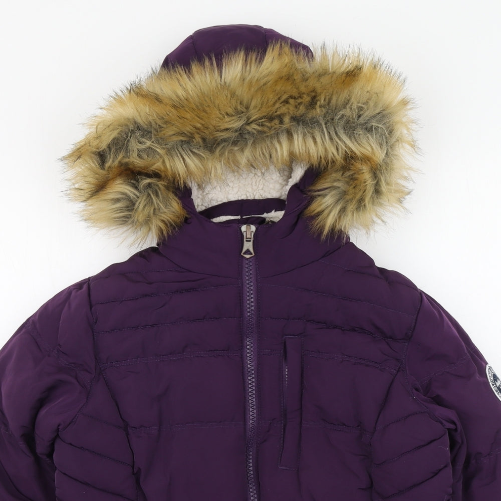 SoulCal&Co Girls Purple Jacket Size 13 Years Zip