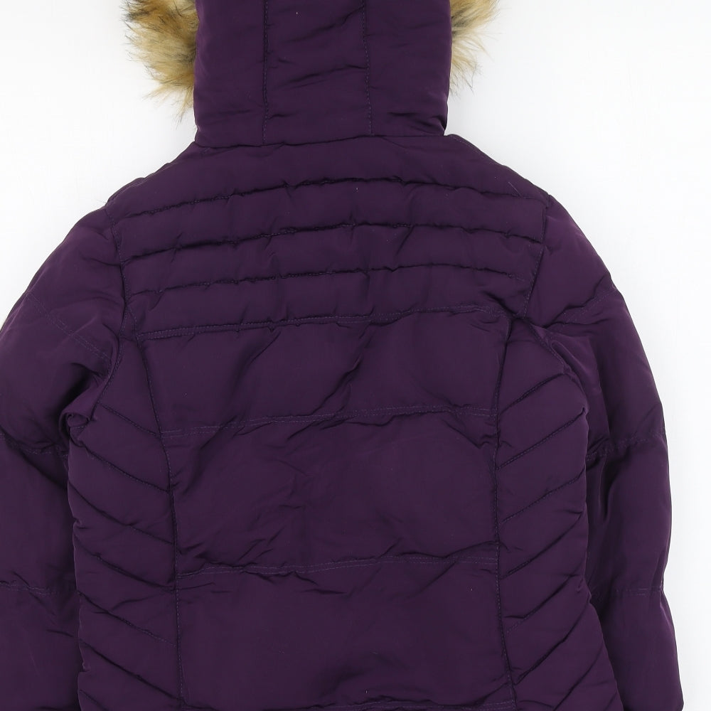 SoulCal&Co Girls Purple Jacket Size 13 Years Zip