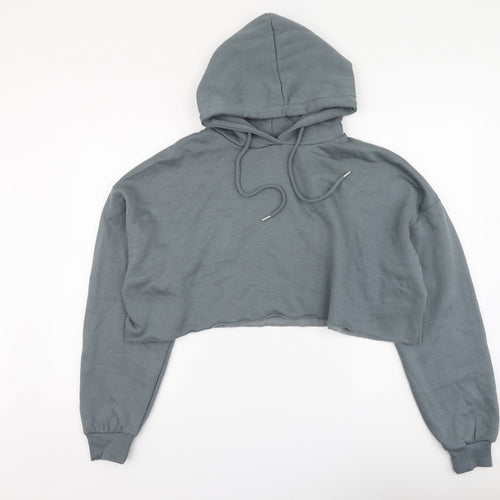 Rising Womens Grey Cotton Pullover Hoodie Size M Pullover
