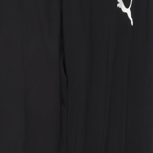 PUMA Mens Black Polyester Jogger Leggings Size L L31 in Regular Button - Logo