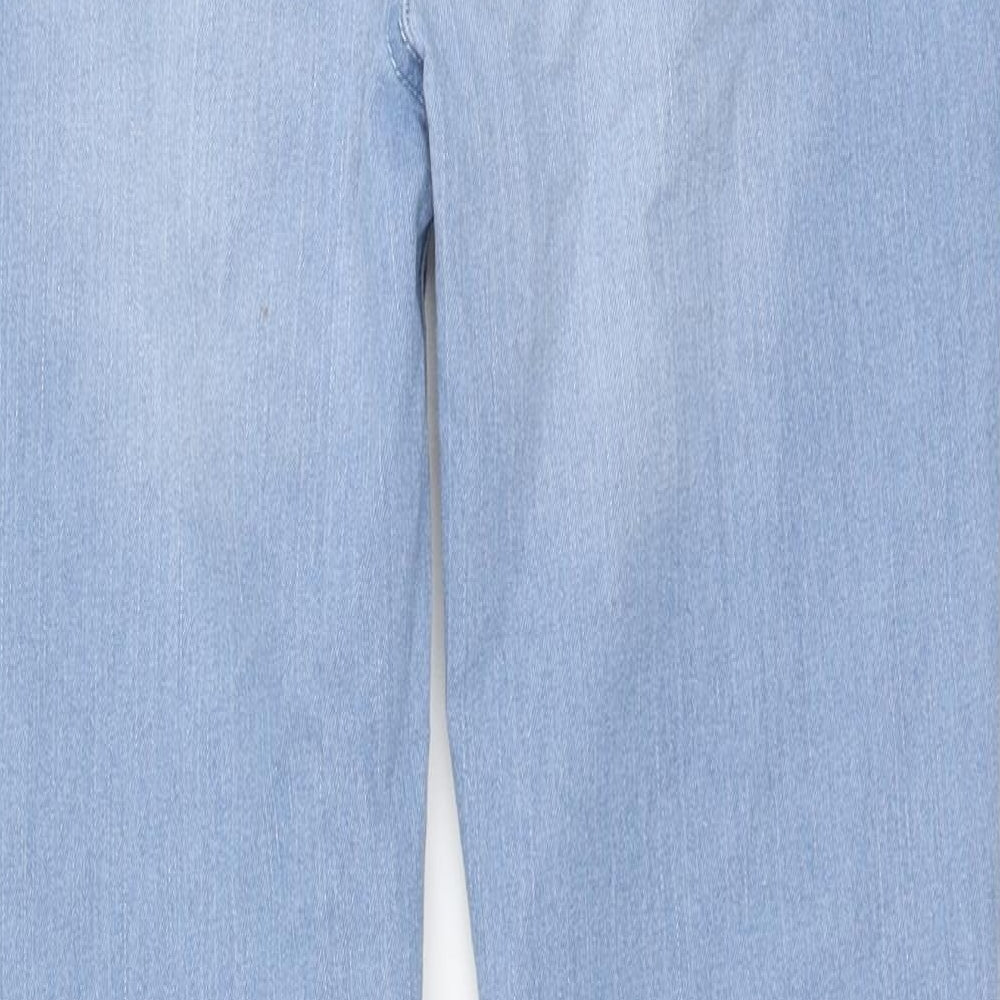 Denim & Co. Girls Blue Cotton Jegging Jeans Size 13-14 Years Regular Button