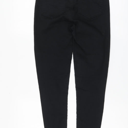 Dunnes Stores Womens Black Cotton Skinny Jeans Size 8 L26 in Regular Button