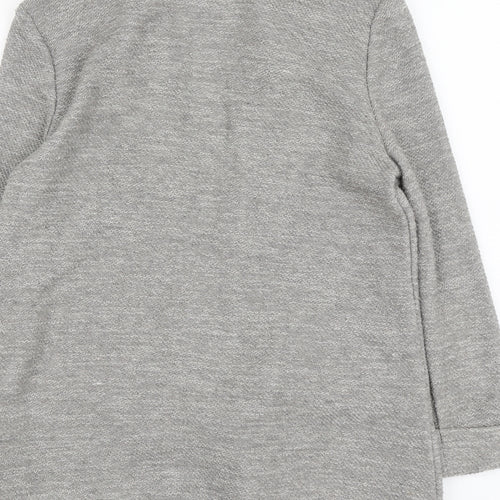 TU Womens Grey V-Neck Acrylic Cardigan Jumper Size 8