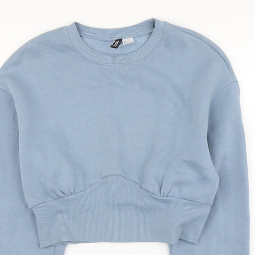 H&M Womens Blue Cotton Pullover Hoodie Size M Pullover