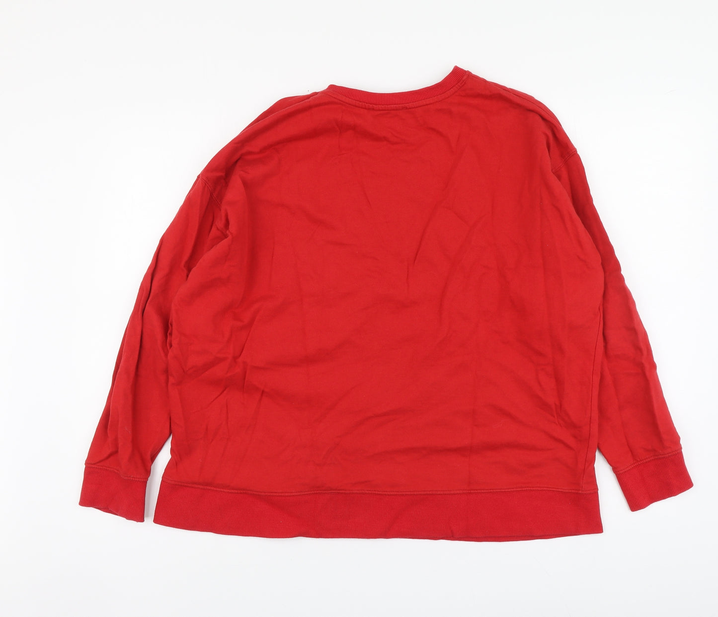New Look Womens Red Cotton Pullover Hoodie Size M Pullover - Atlanta
