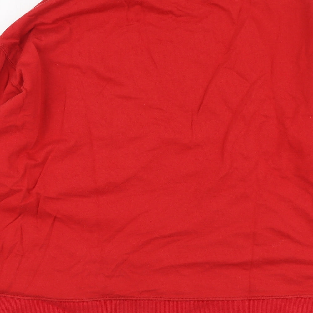 New Look Womens Red Cotton Pullover Hoodie Size M Pullover - Atlanta